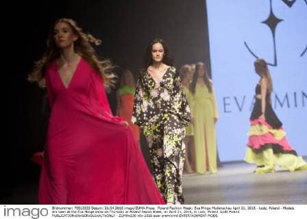 Poland Fashion Week: Eva Minge Modenschau April 21, 2016 - Lodz, Poland - Models are seen at the Eva Minge show on Thursday at Poland Fasion Week, on April 21, 2016, in Lodz, Poland. Lodz Poland  - ZUMAn230