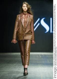 April 22, 2016 - Lodz, Poland - A model walks the runway at the Magda Stepien Lyga show during the Poland Fashion Week, in Lodz, Poland, on April 22, 2016. Lodz Poland  - ZUMAn230