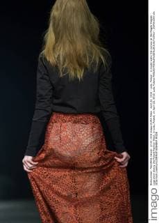 April 22, 2016 - Lodz, Poland - A model walks the runway at the Magda Stepien Lyga show during the Poland Fashion Week, in Lodz, Poland, on April 22, 2016. Lodz Poland  - ZUMAn230