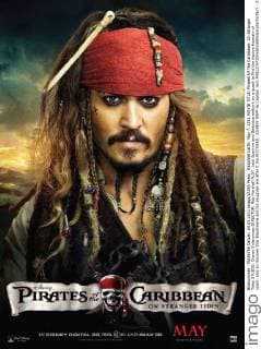 RELEASE DATE: May 7, 2011 MOVIE TITLE: Pirates Of The Caribbean: On Stranger Tides STUDIO: Disney Enterprises DIRECTOR: Rob Marshall PLOT: Jack Sparrow and Barbossa embark on a quest to find the elusive fountain of youth, only to discover that Blackbeard and his daughter are after it too PICTURED: JOHNNY DEPP as Captain Jack - ZUMAz90_