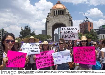 April 24, 2016 - Mexico City, Mexico City, MX - Protesters in Mexico City demanding an end to violence and harassment against women. Mexico City MX - ZUMAa136
