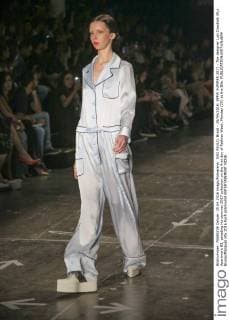 SAO PAULO, Brazil - 25 04 2016: SPFW SUMMER 2017 - The designer Luiz Claudio& 39;s Apartment 03, parading his summer 2017 collection on the first day of Fashion Week, Monday (25) at the Bile.  BrunaxMarques