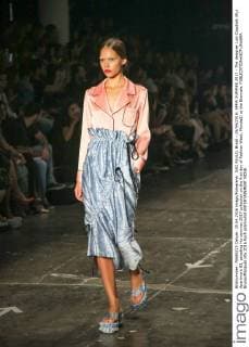 SAO PAULO, Brazil - 25 04 2016: SPFW SUMMER 2017 - The designer Luiz Claudio& 39;s Apartment 03, parading his summer 2017 collection on the first day of Fashion Week, Monda5) at the Biennale.  BrunaxMarques