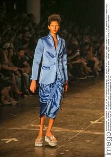 SAO PAULO, Brazil - 25 04 2016: SPFW SUMMER 2017 - The designer Luiz Claudio& 39;s Apartment 03, parading his summer 2017 collection on the first day of Fashion Week, Monda5) at the Biennale.  BrunaxMarques