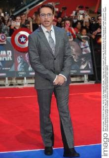 American actor Robert Downey JR attends the UK Premiere of Captain America: Civil War at Westfield in London on April 26, 2016.  LON20160426230 PAULxTREADWAY