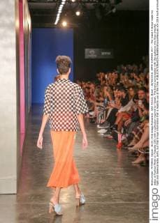 SAO PAULO, Brazil - 26 04 2016: SPFW SUMMER 2017 - The brand A.Brand made his debut at Fashion Week on Tuesday (26) with a collection inspired by Hawaii. The brand conversation with the audience who likes cheerful, light and desencanadas parts, but that brings information that is legal to use at the time.  BrunaxMarques