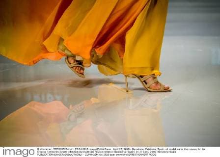 April 27, 2016 - Barcelona, Catalonia, Spain - A model walks the runway for the Cristina Tamborero bridal collection during Bridal Fashion Week in Barcelona (Spain) on 27 April, 2016. Barcelona Spain  - ZUMAn230