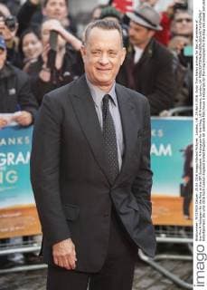 London, UK. 25 April 2016. Actor Tom Hanks arrives for the UK premiere of the film A Hologram for the King at the BFI Southbank. A Hologram for the King, UK Premiere, London, UK 
