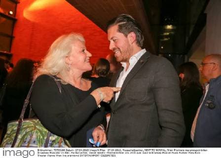 27.04.2016, MuseumsQuartier, NEXT TO NORMAL, Wien-Premiere des preisgekrönten Broadway Musicals! im Bild: Marika Lichter, Daniel Serafin -Premierenfeier