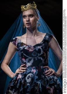 April 29, 2016 - Barcelona, Catalonia, Spain - A model walks the runway presenting a wedding dress of the Spring Summer 2017 collection during the Carla Ruiz catwalk show at the Barcelona Bridal Fashion Week 2016 Barcelona Spain - ZUMAo105