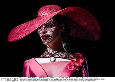 April 29, 2016 - Barcelona, Catalonia, Spain - A model walks the runway presenting a wedding dress of the Spring Summer 2017 collection during the Sonia Pena catwalk show at the Barcelona Bridal Fashion Week 2016 Barcelona Spain - ZUMAo105