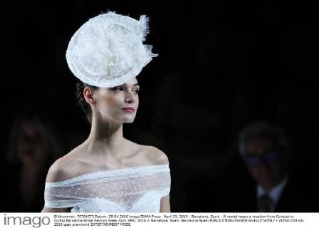 April 29, 2016 - Barcelona, Spain - A model wears a creation from Cymbeline during Barcelona Bridal Fashion Week April 29th, 2016 in Barcelona, Spain. Barcelona Spain  - ZUMAn230
