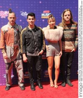 April 30, 2016 - Los Angeles, California, United States - April 30th 2016 - Los Angeles California USA - Singers COLE WHITTLE, JOE JONAS, JIN JOO LEE, JACK LAWLESS at the Radio Disney Miusic Awards held at the Microsoft Theater, Los Angeles Los Angeles United States - ZUMAf05_