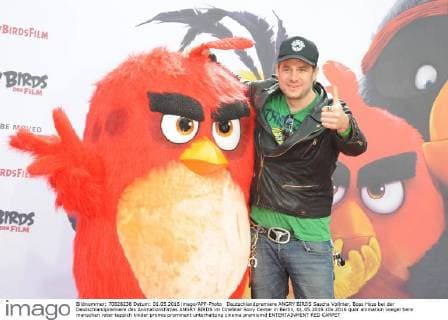 Deutschlandpremiere ANGRY BIRDS Sascha Vollmer, Boss Hoss bei der Deutschlandpremiere des Animationsfilmes ANGRY BIRDS im CineStar Sony Center in Berlin, 01.05.2016