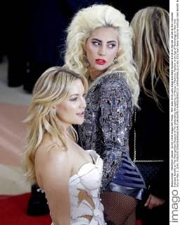 MET Gala 2016 Lady Gaga and Kate Hudson arrive on the red carpet at the Costume Institute Benefit at The Metropolitan Museum of Art celebrating the opening of Manus x Machina: Fashion in an Age of Technology in New York City on May 2, 2016.  NYP20160502121 JOHNxANGELILLO
