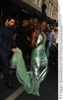 May 2, 2016 - New York, New York, U.S. - Actress LUPITA NYONG O exits the Mark Hotel, to attend the 2016 Costume Institute MET GALA entitled Manus x Machina: Fashion in the Age of Technology. New York U.S. - ZUMAk03_