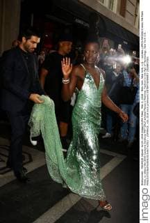 May 2, 2016 - New York, New York, U.S. - Actress LUPITA NYONG O exits the Mark Hotel, to attend the 2016 Costume Institute MET GALA entitled Manus x Machina: Fashion in the Age of Technology. New York U.S. - ZUMAk03_