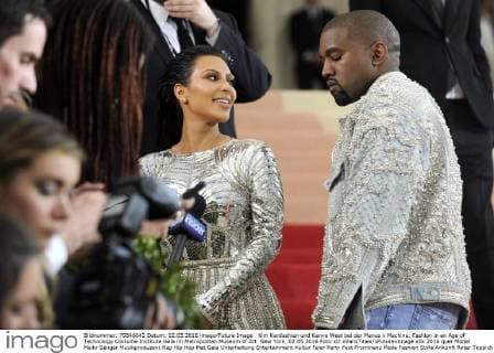 Kim Kardashian und Kanye West bei der Manus x Machina: Fashion in an Age of Technology Costume Institute Gala im Metropolitan Museum of Art. New York, 02.05.2016 Foto:xD.xVanxTinex xFuturexImage