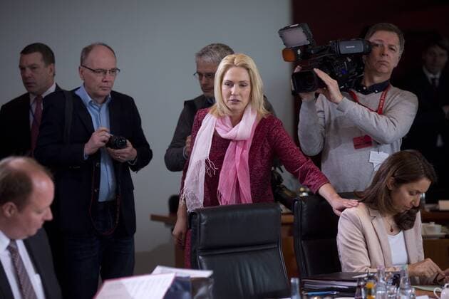 Deutschland, Berlin, Bundeskanzleramt, 101. Kabinettssitzung, Familienministerin Manuela Schwesig SPD, 04.05.2016