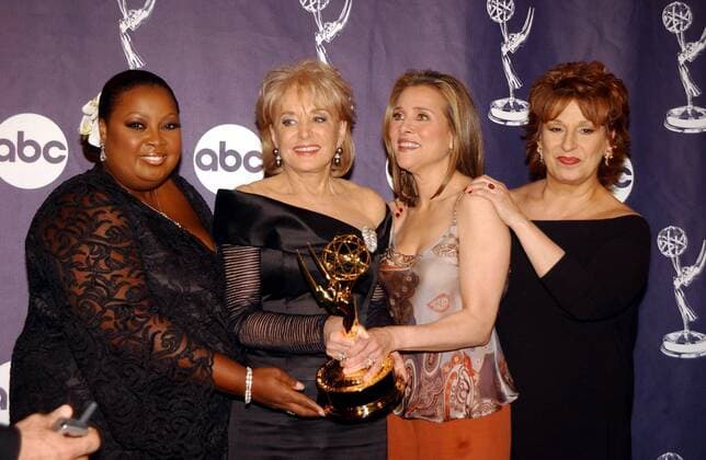CAST OF THE VIEW: STAR JONES, BARBARA WALTERS, .JOY BEHAR AND MEREDITH VIEIRA.CAST OF THE VIEW: STAR JONES, BARBARA WALTERS, .JOY BEHAR AND MEREDITH VIEIRA.TRACEY ROSS.K30705AR SD0516.DAYTIME EMMY AWARD.PRESS ROOM.RADIO New York MUSIC HALL, NEW YORK New York. 2003 - ZUMAg115