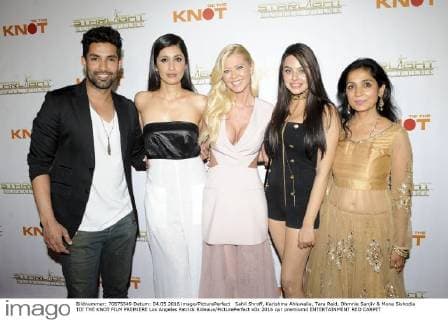 Sahil Shroff, Karishma Ahluwalia, Tara Reid, Ohmnie Sanjiv & Mona Sishodia TIE THE KNOT FILM PREMIERE Los Angeles Patrick Rideaux PicturePerfect