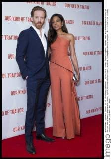 . 05 05 2016. London, United Kingdom. Damien Lewis and Naomie Harris arriving at the Our Kind of Traitor premiere in London.  xStephenxLockx xi-Imagesx IIM-12595-0034