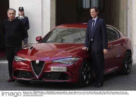 Sergio Marchionne and John Elkann Rome 16th May 2016. Presentation of the new Giulia by Alfa Romeo. SamanthaxZucchi