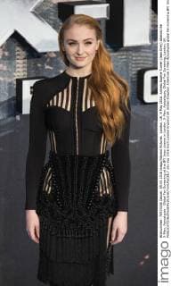 London, UK. 9 May 2016. Actress Sophie Turner (Jean Grey) attends the X-Men: Apocalypse - Global Fan Screening at the BFI Imax cinema in London. X-Men: Apocalypse, Global Fan Screening, London, UK 