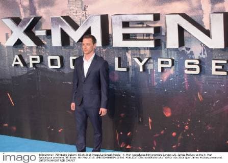 X -Men Apocalypse film premiere London.UK. James McAvoy at the X -Men Apocalypse premiere, BFI Imax. 9th May 2016. LMK370-60480-100516. 