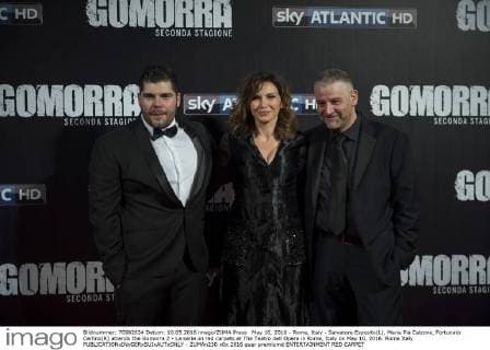 May 10, 2016 - Rome, Italy - Salvatore Esposito(L), Maria Pia Calzone, Fortunato Cerlino(R) attends the Gomorra 2 - La serie on red carpets at The Teatro dell Opera in Rome, Italy on May 10, 2016. Rome Italy  - ZUMAn230