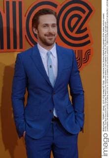 Cast member Ryan Gosling attends the premiere of the motion picture comedy thriller The Nice Guys at the TCL Chinese Theatre in the Hollywood section of Los Angeles on May 10, 2016. Storyline: A private eye investigates the apparent suicide of a fading porn star in 1970s Los Angeles and uncovers a conspiracy.  LAP2016051015 JIMxRUYMEN