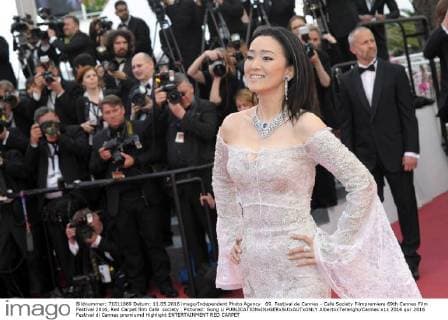 69. Festival de Cannes - Cafe Society Filmpremiere 69th Cannes Film Festival 2016, Red Carpet film Cafe society . Pictured: Gong Li  AlbertoxTerenghi Cannes