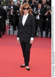 69th Cannes Film Festival 2016, Red Carpet film Cafe society . Pictured: Susan Sarandon  AlbertoxTerenghi Cannes