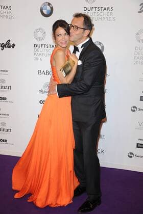 DUFTSTARS -Deutscher Parfumpreis 2016 Anja Kling, Wolfram Becker Ankunft zur Verleihung der Duftstars- Deutscher Parfumpreis 2016 im Kraftwerk Mitte in Berlin, 12.05.2016