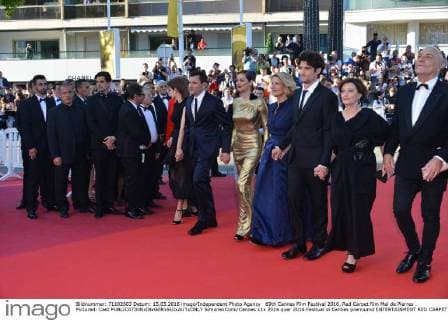 69th Cannes Film Festival 2016, Red Carpet film Mal de Pierres . Pictured: Cast  SimonexComi Cannes