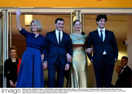 69th Cannes Film Festival 2016, Red Carpet film Mal de Pierres . Pictured: Nicole Garcia, Alex Brendemuhl, Marion Cotillard, Louis Garrel  SimonexComi Cannes