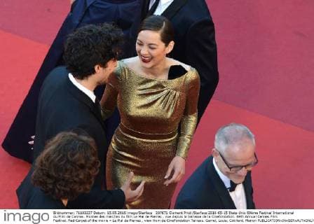 207671 Clement Prioli Starface 2016-05-15 Etats-Unis 69ème Festival International du Film de Cannes. Montee des marches du film Le Mal de Pierres , vue depuis la terrasse de la Cinefondation. 69th Annual Cannes Film Festival. Red Carpet of the movie « Le Mal de Pierres , view from de CineFondation Terrass. Garrel, Louis; Cotillard, Marion  Copyright: xClementxPriolix STAR_207671_048