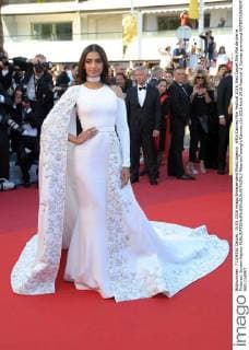 69th Cannes Film Festival 2016, Red Carpet film Mal de pierre . Pictured: Sonam Kapoor  AlbertoxTerenghi Cannes