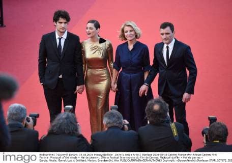 207672 Serge Arnal Starface 2016-05-15 Cannes France 69th Annual Cannes Film Festival. Photocall of the movie « Mal de pierre» . 69ème Festival International du film de Cannes. Photocall du film « Mal de pierres » Garcia, Nicole; Garrel, Louis; Cotillard, Marion; Brendemühl, Alex  Copyright: xSergexArnalx xStarfacex STAR_207672_055