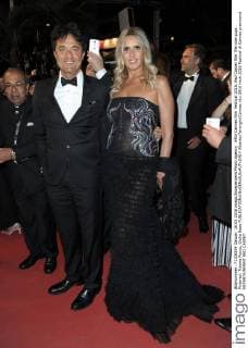 69th Cannes Film Festival 2016, Red Carpet film The nice guys . Pictured: Tiziana Rocca, Giulio Base  AlbertoxTerenghi Cannes