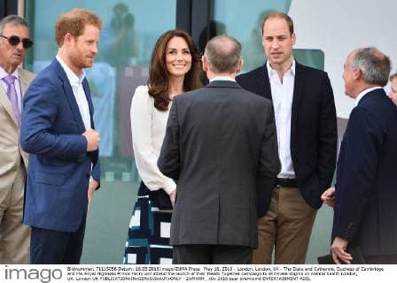 May 16, 2016 - London, London, UK - The Duke and Catherine, Duchess of Cambridge and His Royal Highness Prince Harry will attend the launch of their Heads Together campaign to eliminate stigma on mental health London, UK. London UK  - ZUMAl94_