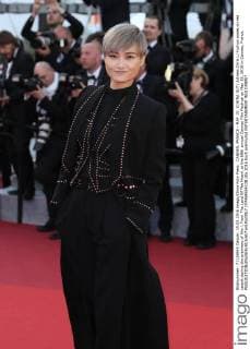 CANNES, FRANCE - MAY 15: (CHINA OUT) Actress Chris Li Yuchun poses on red carpet during the premiere of film From The Land Of The Moon at the 69th annual Cannes Film Festival on May 15, 2016 in Cannes, France.  CFP484554138