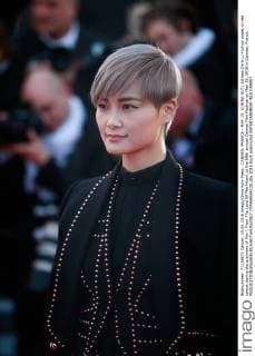 CANNES, FRANCE - MAY 15: (CHINA OUT) Actress Chris Li Yuchun poses on red carpet during the premiere of film From The Land Of The Moon at the 69th annual Cannes Film Festival on May 15, 2016 in Cannes, France.  CFP484554135