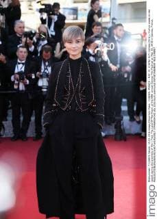 CANNES, FRANCE - MAY 15: (CHINA OUT) Actress Chris Li Yuchun poses on red carpet during the premiere of film From The Land Of The Moon at the 69th annual Cannes Film Festival on May 15, 2016 in Cannes, France.  CFP484554142
