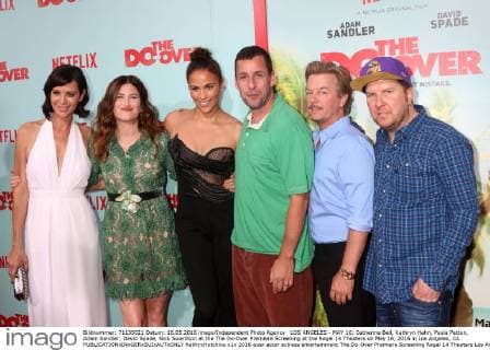 LOS ANGELES - MAY 16: Catherine Bell, Kathryn Hahn, Paula Patton, Adam Sandler, David Spade, Nick Swardson at the The Do-Over Premiere Screening at the Regal 14 Theaters on May 16, 2016 in Los Angeles, CA  KathyxHutchins