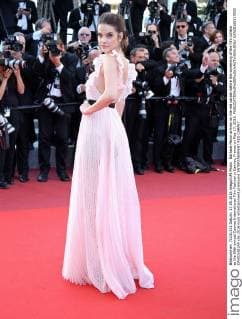 Barbara Palvin arrives on the red carpet before the screening of the film Julieta at the 69th annual Cannes International Film Festival in Cannes, France on May 17, 2016.  CAN20160517835 DAVIDxSILPA