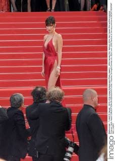 69th Cannes Film Festival 2016, Red Carpet film La fille inconnue . Pictured: Bella Hadid  AlbertoxTerenghi Cannes
