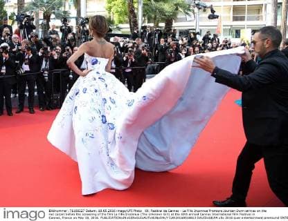 69. Festival de Cannes - La Fille Inconnue Premiere Jourdan Dunn arrives on the red carpet before the screening of the film La Fille Inconnue (The Unknown Girl) at the 69th annual Cannes International Film Festival in Cannes, France on May 18, 2016.  CAN20160518813 DAVIDxSILPA