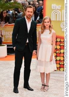 May 19, 2016 - London, London, UK - RYAN GOSLING and ANGOURIE RICE attend The Nice Guys UK film premiere. London, UK. London UK  - ZUMAl94_