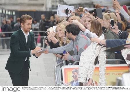 May 19, 2016 - England, United Kingdom - Ryan Gosling attends the UK Premiere of Nice Guys at Odeon Leciester Square. United Kingdom - ZUMAs147